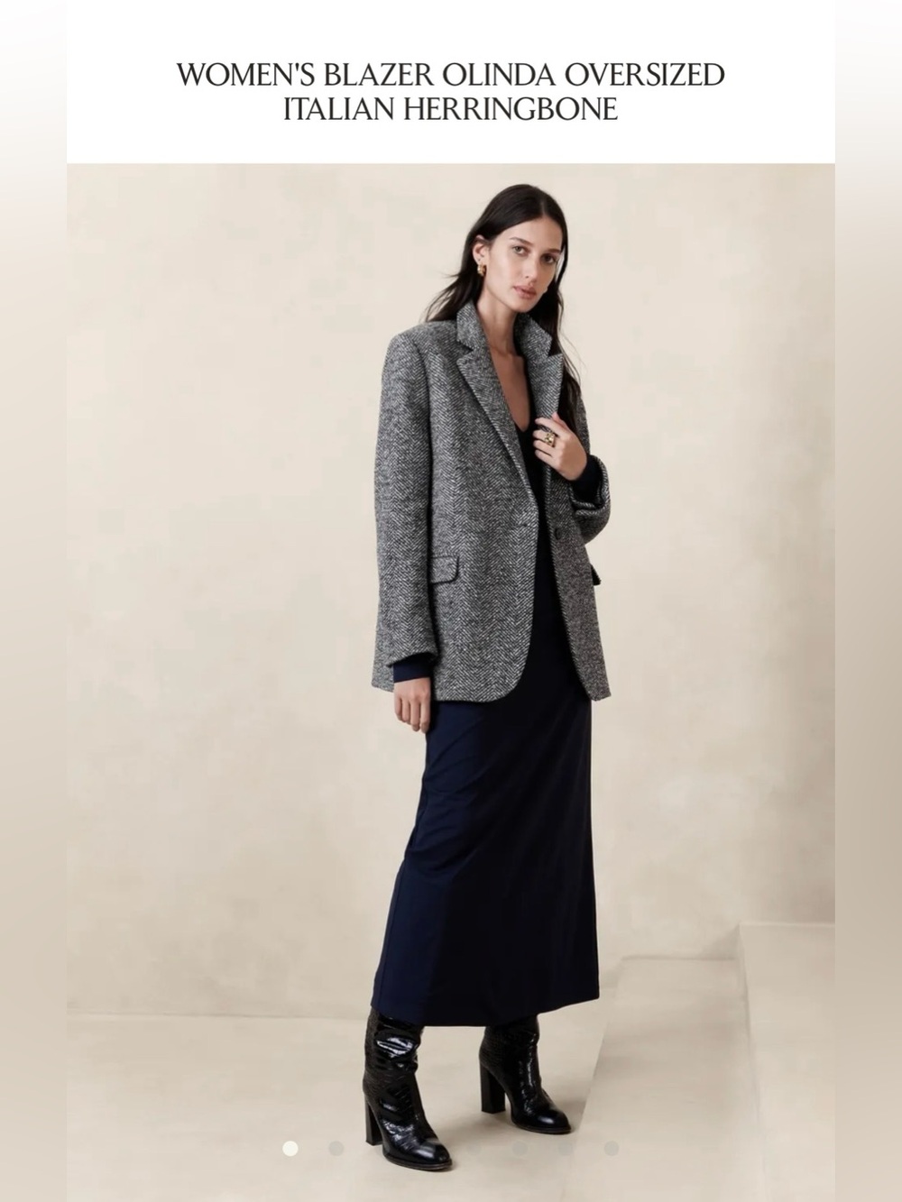 Banana Republic Women’s Herringbone Oversized Blazer